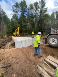 UP Concrete Pipe Precast Culvert, assembled by WR Construction Employees