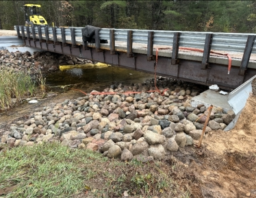 Steel Frame Bridge Construction at Stanley Lake