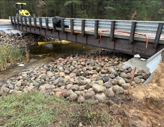 Steel Frame Bridge Construction at Stanley Lake