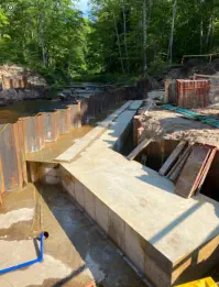 Sucker River Foundation Construction